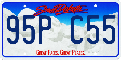 SD license plate 95PC55