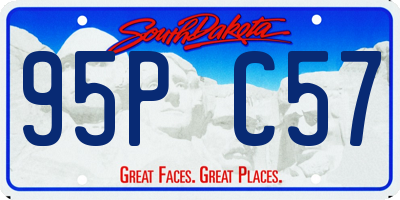 SD license plate 95PC57