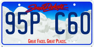 SD license plate 95PC60