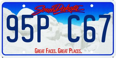 SD license plate 95PC67