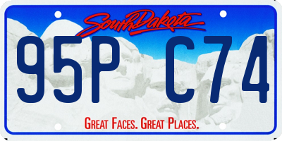 SD license plate 95PC74