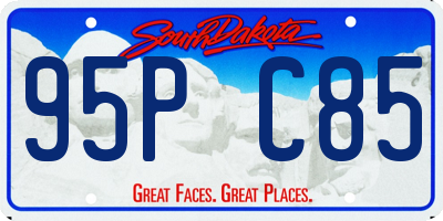 SD license plate 95PC85