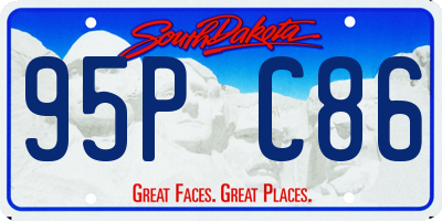 SD license plate 95PC86
