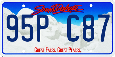 SD license plate 95PC87