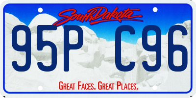 SD license plate 95PC96