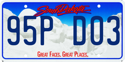 SD license plate 95PD03