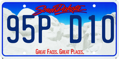 SD license plate 95PD10