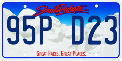 SD license plate 95PD23