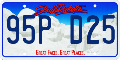 SD license plate 95PD25