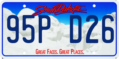 SD license plate 95PD26