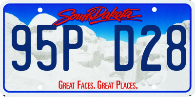 SD license plate 95PD28