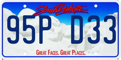 SD license plate 95PD33