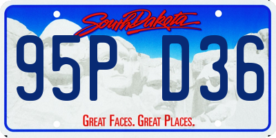 SD license plate 95PD36
