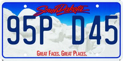 SD license plate 95PD45