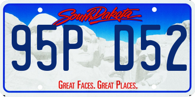 SD license plate 95PD52