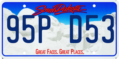 SD license plate 95PD53