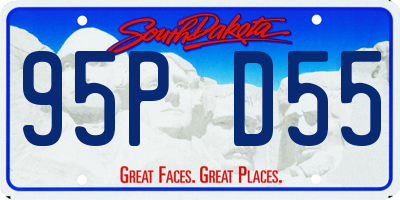 SD license plate 95PD55