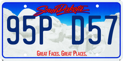 SD license plate 95PD57