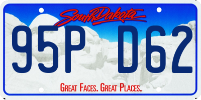 SD license plate 95PD62