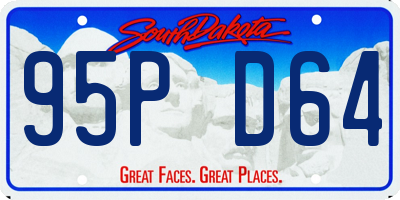 SD license plate 95PD64