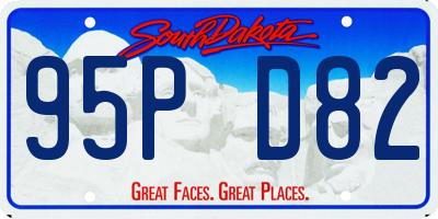 SD license plate 95PD82