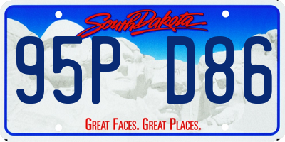 SD license plate 95PD86