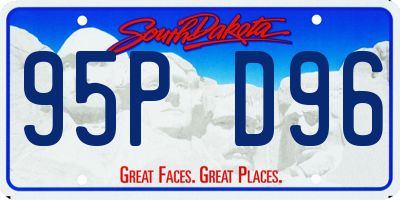 SD license plate 95PD96