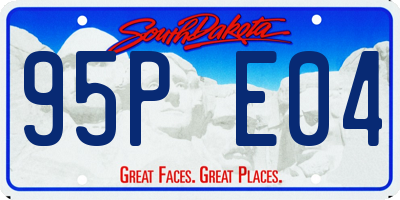 SD license plate 95PE04