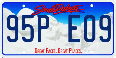 SD license plate 95PE09