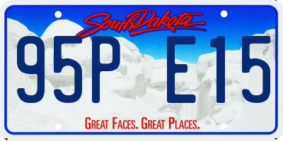 SD license plate 95PE15