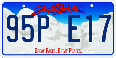 SD license plate 95PE17
