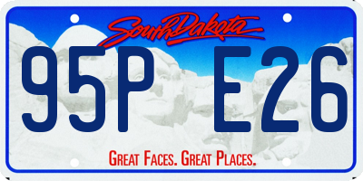 SD license plate 95PE26