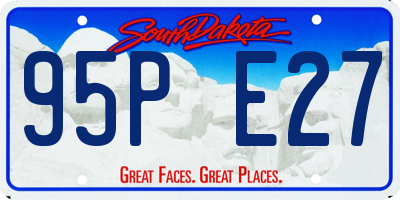 SD license plate 95PE27