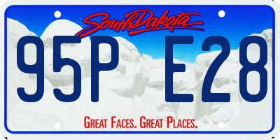 SD license plate 95PE28