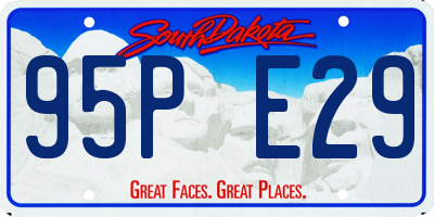 SD license plate 95PE29