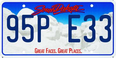 SD license plate 95PE33
