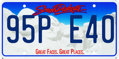 SD license plate 95PE40