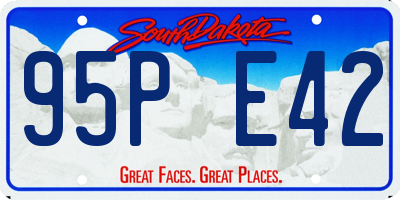 SD license plate 95PE42