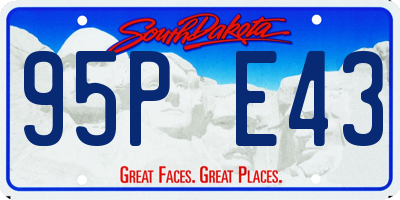 SD license plate 95PE43