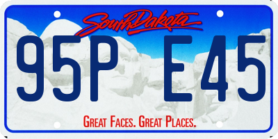 SD license plate 95PE45