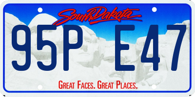 SD license plate 95PE47