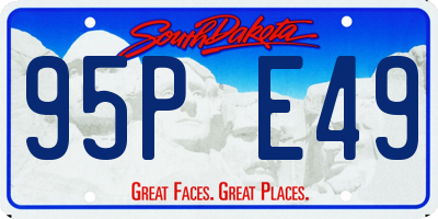 SD license plate 95PE49