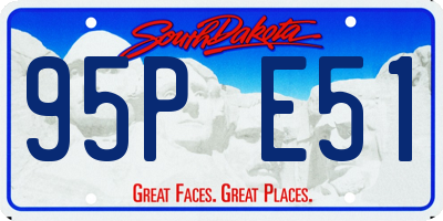 SD license plate 95PE51
