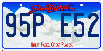SD license plate 95PE52