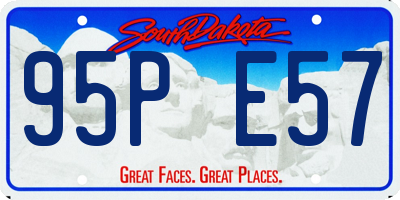 SD license plate 95PE57