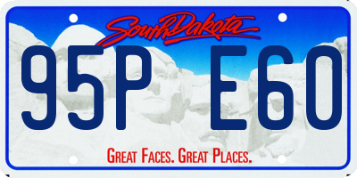 SD license plate 95PE60