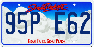 SD license plate 95PE62