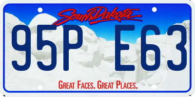 SD license plate 95PE63