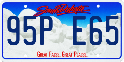 SD license plate 95PE65
