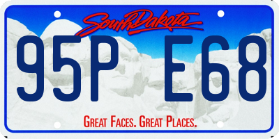 SD license plate 95PE68